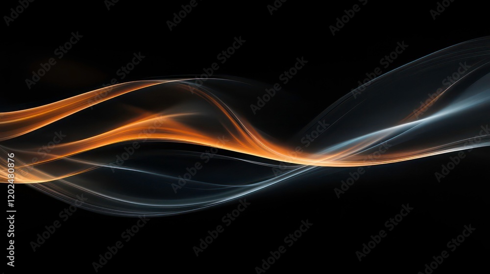 Canvas Prints flowing lines abstract waves futuristic technology light energy motion gradient vibrant dynamic smoo