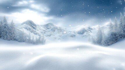 Obraz premium winter space of snow