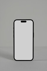Front View Minimalistic Smartphone Mockup on a Light Grey Surface