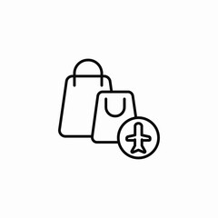 cabin luggage icon sign vector