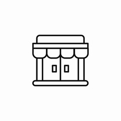 building entrance icon sign vector