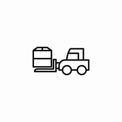 forklift carrier icon sign vector