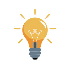 Minimalist Light Bulb Icon for Creativity and Ideas
