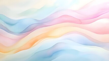 Fototapeta premium Abstract Pastel Waves Flowing Gently Across