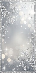 Elegant Silver And White Background Featuring Intricate Metallic Swirl Patterns And Sparkles, Suitable For Luxury, Wedding, And Anniversary Themes. Ideal For Event Planners, Stationery, And Invitation