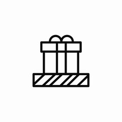 present box pile icon sign vector