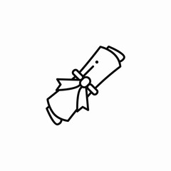 wrapped official paper icon sign vector