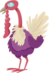 funny turkey farm bird cartoon animal character