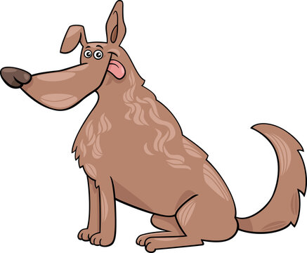 recommend clip art: funny cartoon sitting brown dog animal character