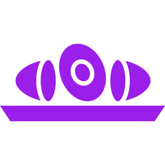 Plum Dumplings icon single vector illustration