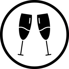 Champagne icon single vector illustration
