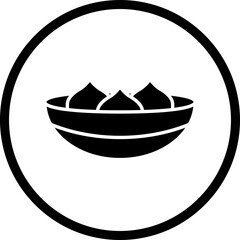 Dumpling Soup icon single vector illustration