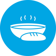 Bread Soup icon single vector illustration