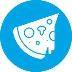 Pizza icon single vector illustration
