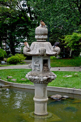 Japanese totem garden in the garden in a Japanese square called Pra&ccedil;a do Jap&atilde;o in Curitiba-PR, Brazil.