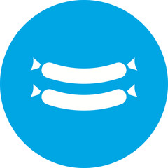 Sausages icon single vector illustration