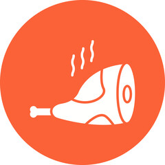 Smoked Ham icon single vector illustration