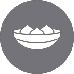 Dumpling Soup icon single vector illustration