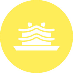 Lasagna icon single vector illustration