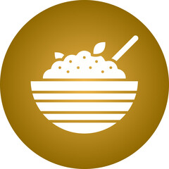 Rice Pudding icon single vector illustration