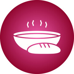 Bread Soup icon single vector illustration