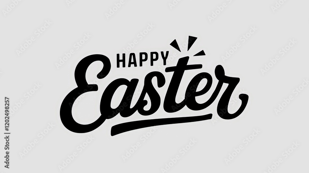 Poster happy easter with sparkle and bold script