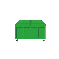 Green recycling bin