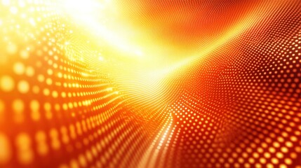 Abstract orange and yellow glowing wave background.