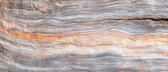 Fototapeta premium Striped Stone Texture Background Grey Orange Hues