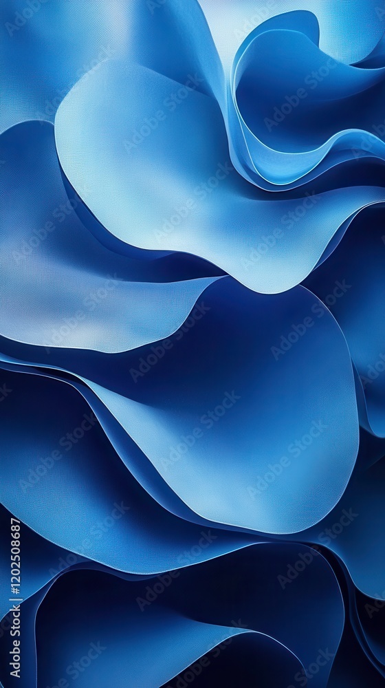 Poster artistic blue background with layered textures embodying creativity and depth. generative ai