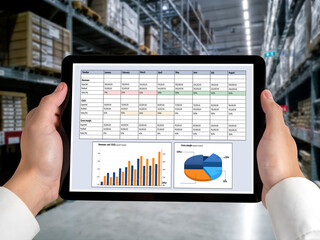Business data dashboard provide business intelligence analytic for marketing strategy planning...