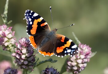 Obraz premium A close up of a Butterfly on a leaf