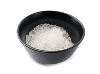 Dead sea salt pile, white crystals for body spa, sodium chloride similar to crushed ice, spa scrub