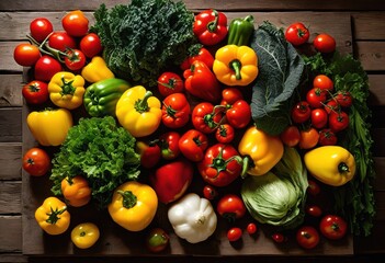 vibrant arrangement fresh produce holistic meal prep displaying healthy dietary choices colorful ingredients, artistic, culinary, vegetables, organic, fruits