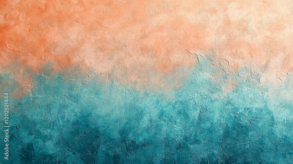 Poster a serene gradient background smoothly transitioning from light teal to peach, creating a calm, moder