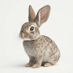 Fototapeta premium Young rabbit with lifelike fur details