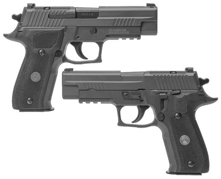 P226 semi-automatic pistol vector on transparent background