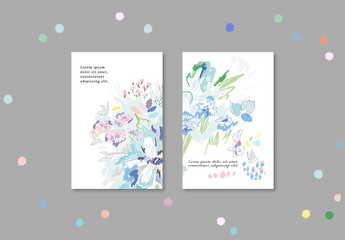 Artistic Floral Cards Layout