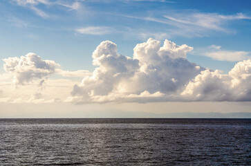 clouds over the sea
