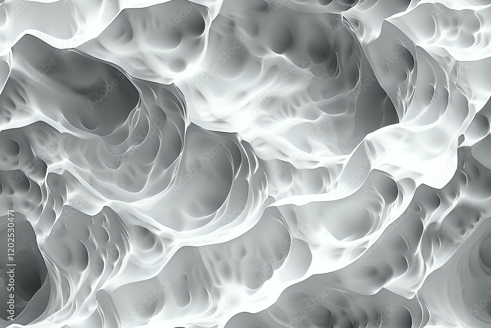 Poster abstract monochrome waves creating dynamic fluid motion pattern, perfect for modern interior design,