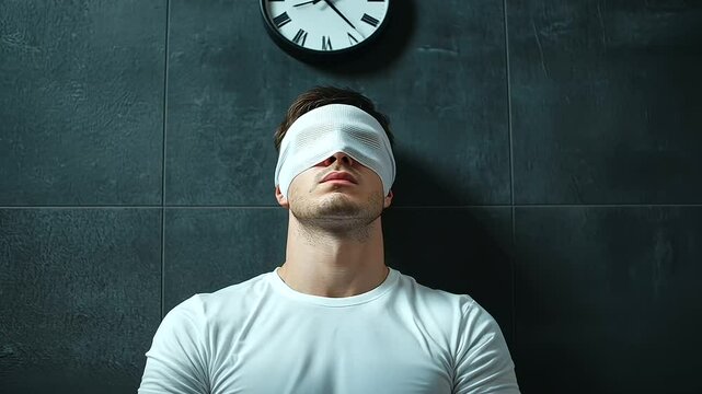1_Lone Hostage in Dark Room with Ominous Clock Ticking