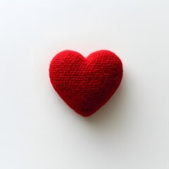 Obraz premium a high quality stock photograph of a single red heart symbol isolated on a white background