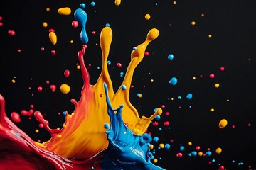 Colorful paint splash explosion, vibrant background