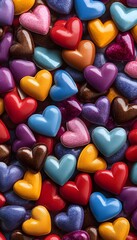 Captivating and vibrant love hearts background perfect for Valentins Day