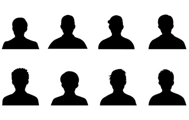 男性のシルエット　アイコンイラストセット