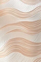 Elegant Rose Gold Wave Texture on Creamy Background for Sophisticated Wallpaper and Design Aesthetics