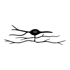 cajal neuron glyph icon
