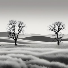 landscape with trees