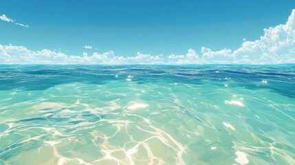 Tranquil tropical paradise with turquoise water