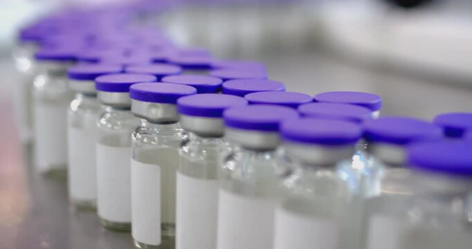 Pharmaceutical manufacturing line producing vials